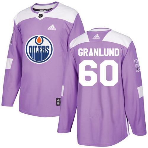 Adidas Edmonton Oilers #60 Markus Granlund Purple Authentic Fights Cancer Stitched Youth NHL Jersey